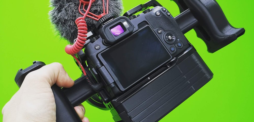 Canon EOS RP Caged plus Battery Add On and side grip handles