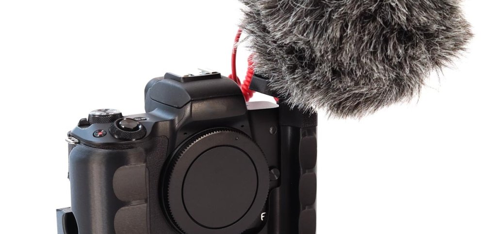 Double Sided Extension Grip with Extra Cold Shoe for Canon EOS M50