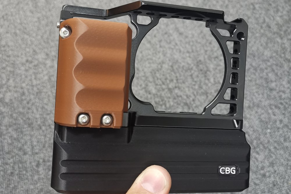 Brown grip handle for SmallRig 1661 and 1889 Cage for Sony Alpha A6000  A6300 and A6400 cameras
