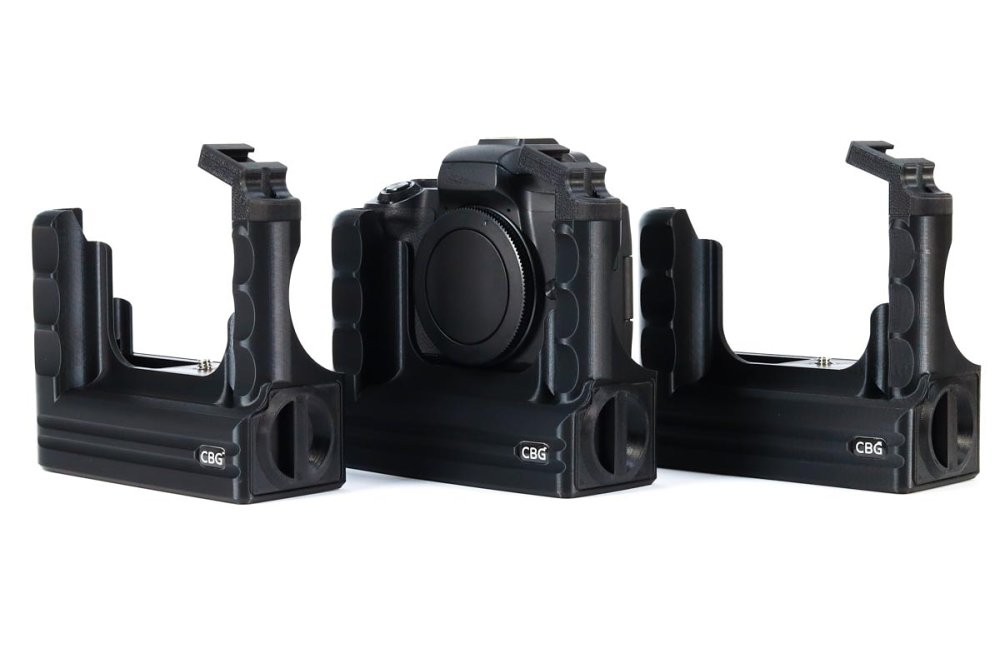 Extended Battery Grip for Canon EOS M50 with extra cold shoe