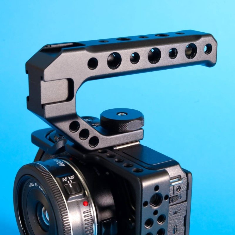 
                                    Universal Camera Top Handle Grip With Cold Shoe Mount