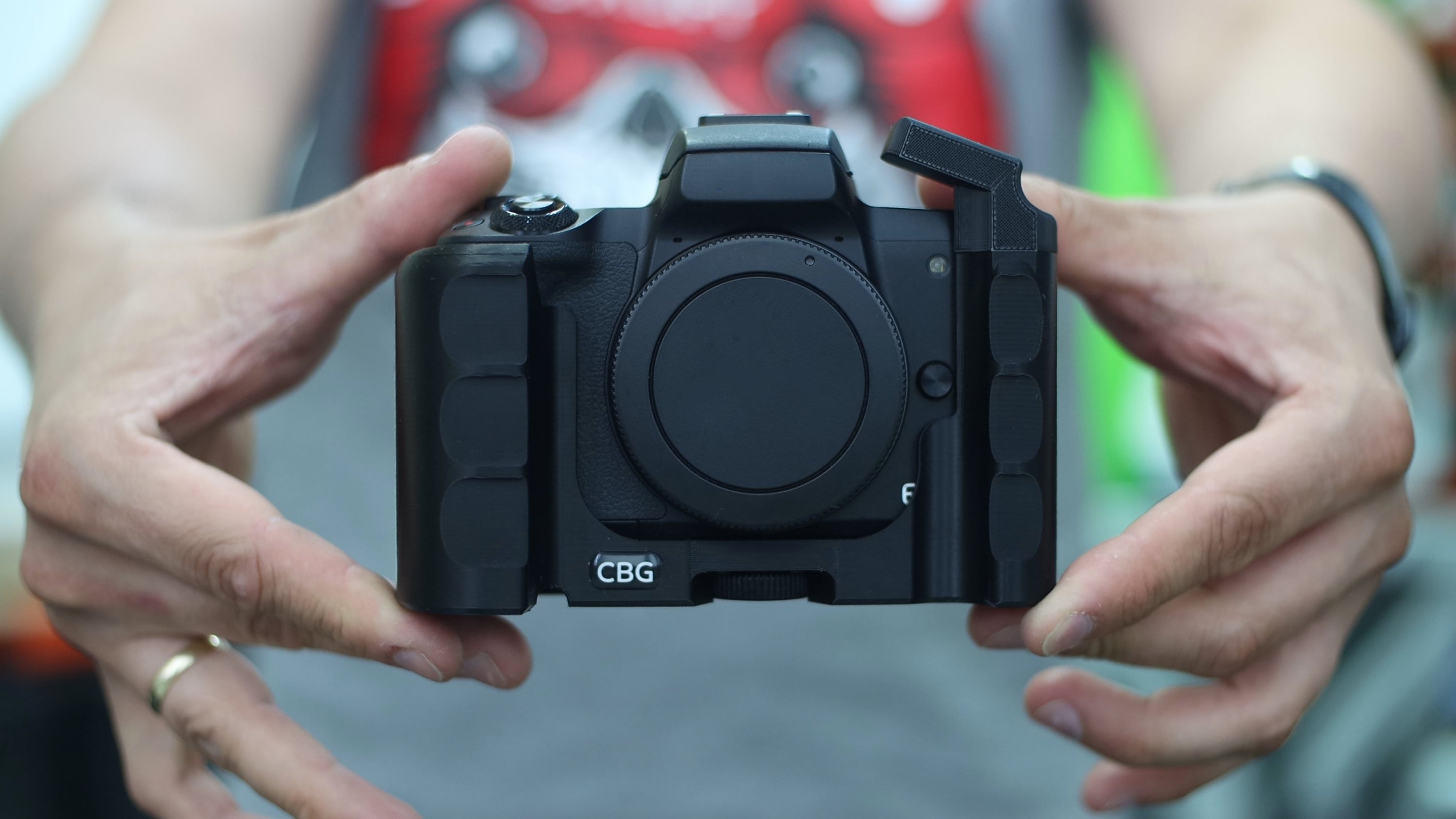 Double-sided Grip with Extra Cold Shoe for Canon EOS M50