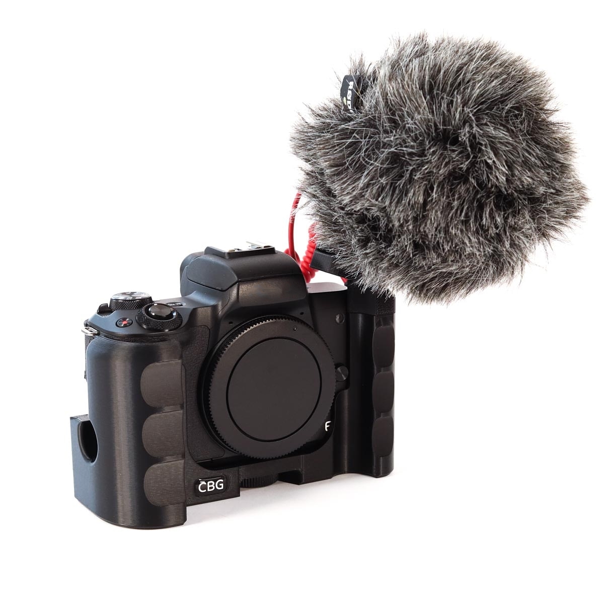 Double Sided Extension Grip with Extra Cold Shoe for Canon EOS M50