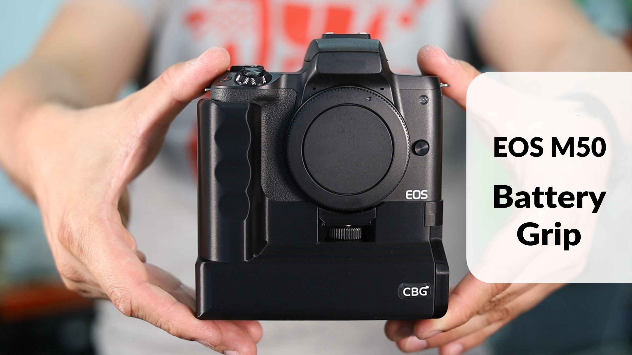 Battery Grip for Canon EOS M50 by Custom Battery Grips